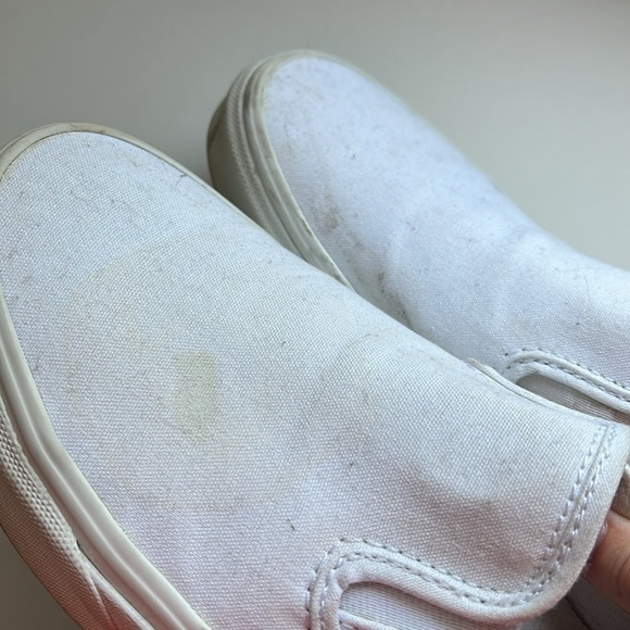 White Slip On Vans - Picture 2 of 6
